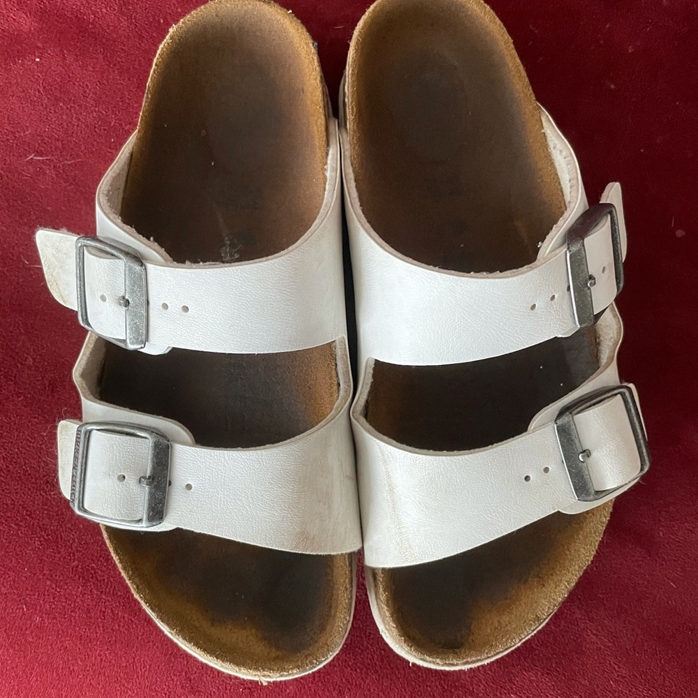 Kids Birkenstock Arizona, white, size 31